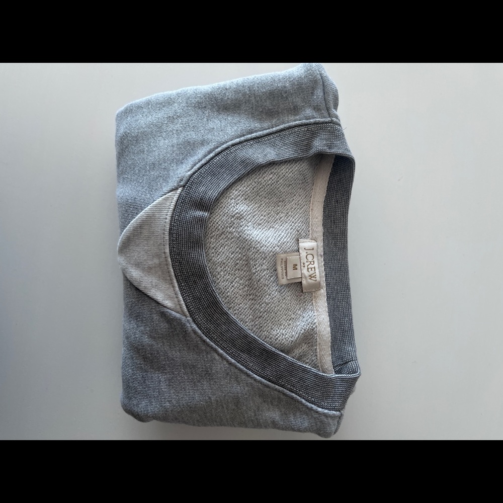 Grey J-Crew sweatshirt